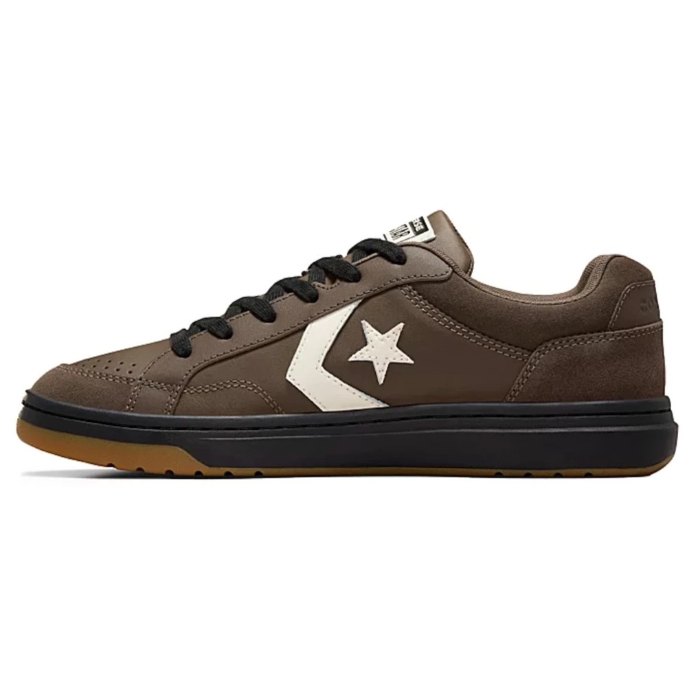 Converse Pro Blaze Classic Smoke Brown Leather Sneakers Unisex M 9.5 W 11 EUC - Picture 3 of 5